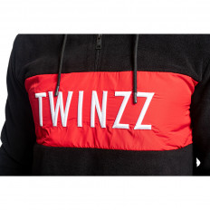 Černo červená pánská  plyšová mikina Twinzz Warren