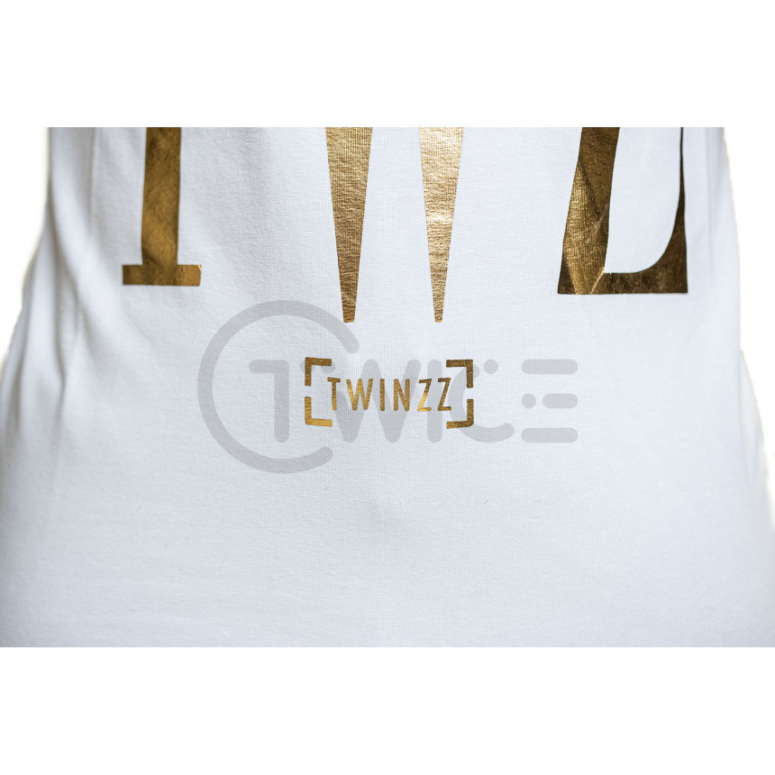 Bílé tričko TWINZZ Rossi White Gold 