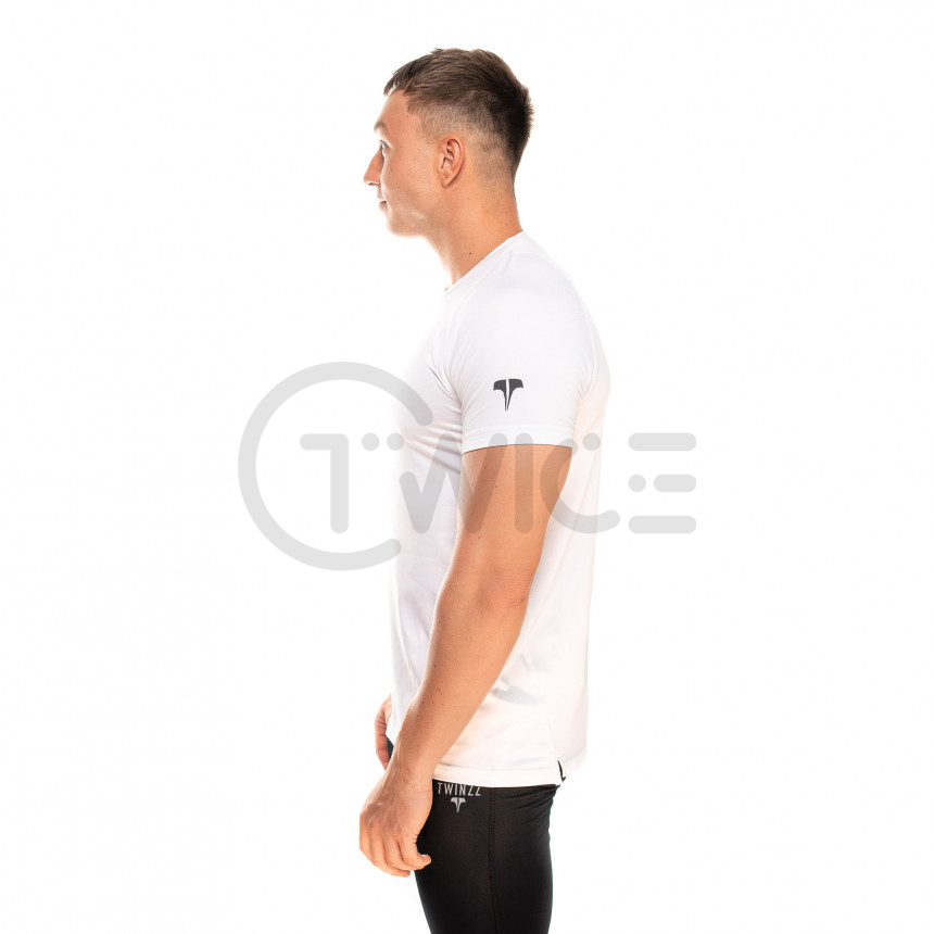 Bílé kompresní tričko Twinzz s krátkým rukávem