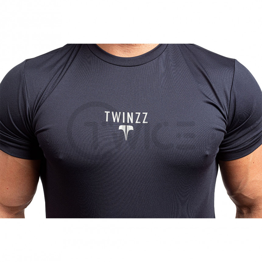 Modré pánské kompresní tričko Twinzz s krátkým rukávem