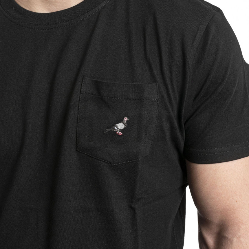 Černé pánské tričko Staple Pigeon Mini pocket tee2
