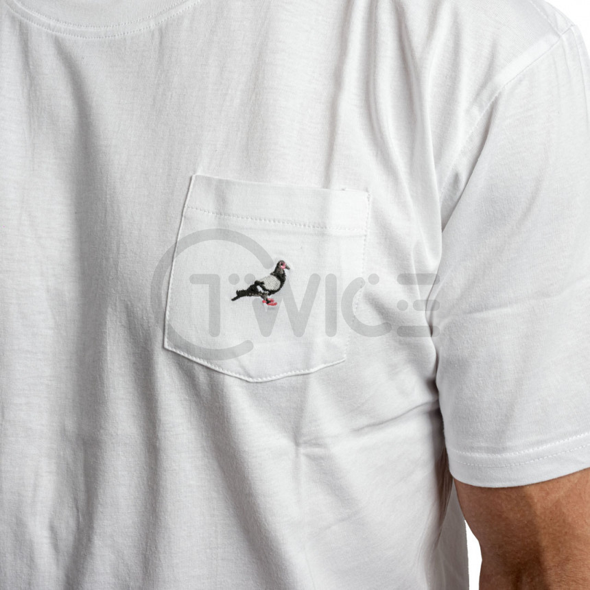 Bílé pánské tričko Staple Pigeon Mini pocket Tee