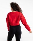 Dámská červená mikina Boxraw Johnson Cropped Sweatshirt